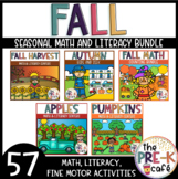 FALL Math and Literacy Bundle Phonemic Awareness | 57 ACTIVITIES