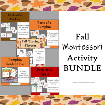 Preview of FALL Montessori Activity Bundle
