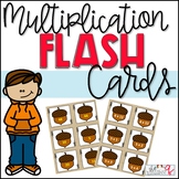 Multiplication Flash Cards Printable to 12 for Fall