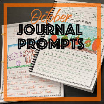 Preview of FALL October Journal Prompts Writing centers Handwriting Without Tears® style