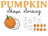 FALL PUMPKIN Shape Sorting Low Prep Activity, PreK-2nd Rec