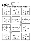 FALL Part-Part-Whole Addition Facts Leveled Practice Pack