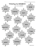 FALL Parts of Speech Coloring Worksheets - Nouns, Verbs an