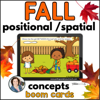 Preview of FALL Positional / Spatial Basic Concepts | BOOM CARDS™