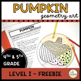 FALL Pumpkin Math Art Activity FREEBIE - 4th and 5th Grade