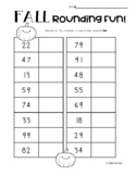 FALL Rounding Numbers Leveled Worksheet Pack - Tens and Hundreds