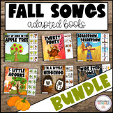 FALL SONGS Adapted Books - Autumn Circle Time Activity - F