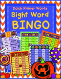 FALL  Sight Word Bingo Halloween Theme (with Dolch Primer Words)