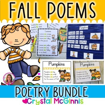 Preview of FALL Sight Word Poems BUNDLE (Poems, Pocket Charts, Slides, Powerpoint, PDF)