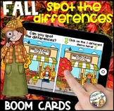FALL Spot the differences BOOM CARDS- DISTANCE LEARNING