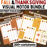 OT FALL & THANKSGIVING prewriting line & shape worksheet b