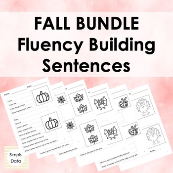 Preview of FALL THEMED Fluency Building Sentences Bundle