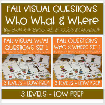 Preview of FALL QUESTIONS BUNDLE FOR EARLY CHILDHOOD SPECIAL ED & SPEECH