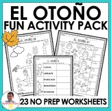 FALL Vocabulary in SPANISH NO PREP FUN ACTIVITY PACK Works