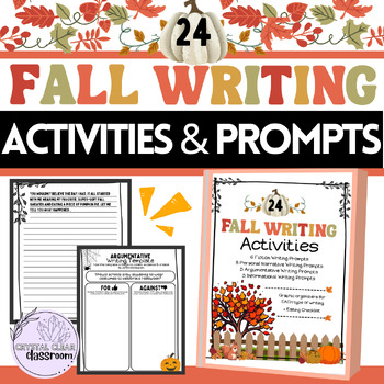 Preview of FALL WRITING ACTIVITIES - Opinion, Narrative, Fiction, & Informational {3rd-7th}