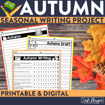 Preview of FALL WRITING ACTIVITIES Autumn Writing Prompts 2nd 3rd 4th Grade Fall Harvest