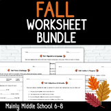 FALL Worksheet BUNDLE (4 worksheets)