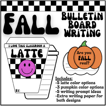 Preview of FALL Writing Craft, Activity & Bulletin Board Idea | Pumpkin or Latte | Seasonal