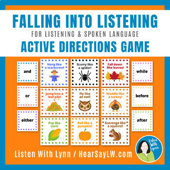 Preview of FALL HALLOWEEN Listening and Following Active Directions DHH Hearing Loss