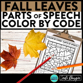 FALL FOLIAGE color by code AUTUMN coloring page PARTS OF S