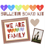 FAMILY BULLETIN BOARD KIT | We Are Family Hearts Bulletin 