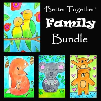 Preview of FAMILY BUNDLE | 4 MOTHER'S DAY Drawing & Watercolor Painting Video Art Projects