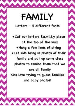 Preview of FAMILY Freebie Letters (Editable )