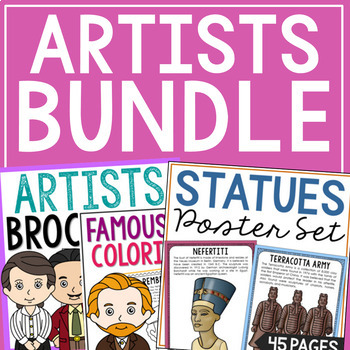 Preview of FAMOUS ARTISTS Coloring Pages, Posters, and Research Report Activities