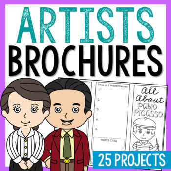 Preview of FAMOUS ARTISTS Research Projects | Biography Report Activity Worksheets
