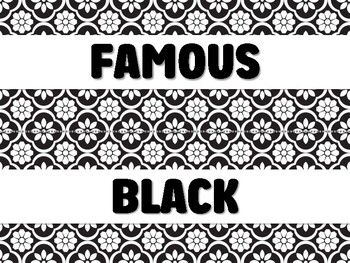 Preview of FAMOUS BLACK AMERICANS! Black History Month Bulletin Board Decor Kit