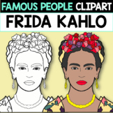 FAMOUS PEOPLE Clipart FRIDA KAHLO Women's History Month
