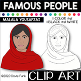 FAMOUS PEOPLE Clipart MALALA YOUSAFZAI | Women's History Month