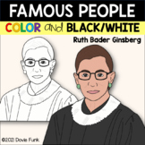 FAMOUS PEOPLE Clipart RUTH BADER GINSBERG | Women's History Month