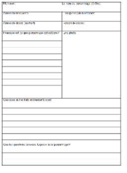 Preview of FAMOUS PERSON BIOGRAPHY RESEARCH TEMPLATE Graphic Organizer history ENGLISH