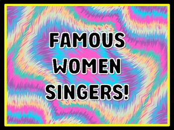 FAMOUS WOMEN SINGERS! Women's History Month Door Décor by Swati Sharma