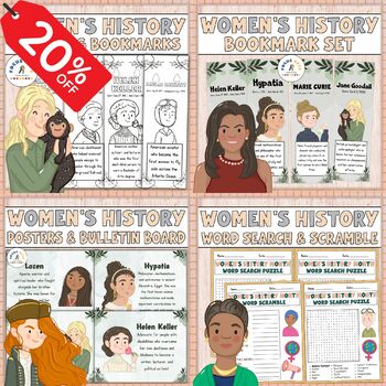 Preview of FAMOUS WOMEN in History Printable Bundle | Women's History Month Bundle