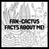 FAN-CACTUS FACTS ABOUT ME! 3 by 3 Feet Cactus Succulents Bulletin Boards