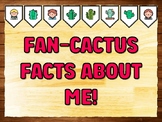 FAN-CACTUS FACTS ABOUT ME! Succulents, Cactus Bulletin Board Kit & Door Décor
