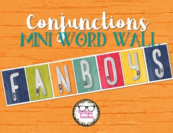 Preview of FANBOYS Conjunctions Mini Word Wall Grammar Display
