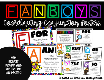 FANBOY Conjunction Definitions Posters - Grammarsaurus