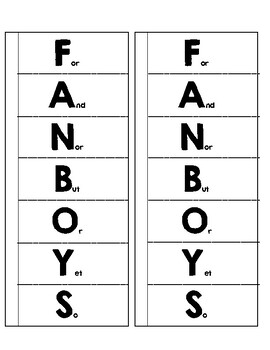 Preview of FANBOYS Interactive Notebook