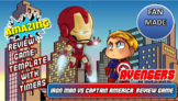 FANMADE - Ironman Vs Captain America Review Game Template - PPT Editable-Timers.