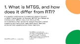 FAQ about RTI/MTSS in NYS for Teachers/Parents Presentation
