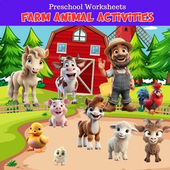 Preview of FARM ANIMAL ACTIVITIES for PreK, Preschool, Kindergarten Morning Work
