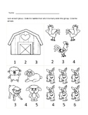 FARM ANIMAL MATH, 4 PAGES, FARM ANIMAL ACTIVITIES, KINDERG