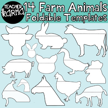 FARM ANIMALS: 14 Foldables, Interactives, Flip Book Templates by Teacher  Karma