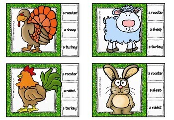 FARM ANIMALS - CLIP CARDS by The Creative English Corner | TpT