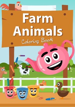 Preview of FARM ANIMALS COLORING BOOK