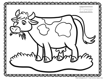 FARM ANIMALS Coloring Worksheets Pages Book Preschool Kindergarten 1st ...