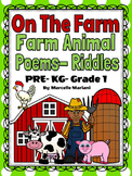 FARM ANIMALS Riddles- POEMS FREEBIE-Great for Language activities